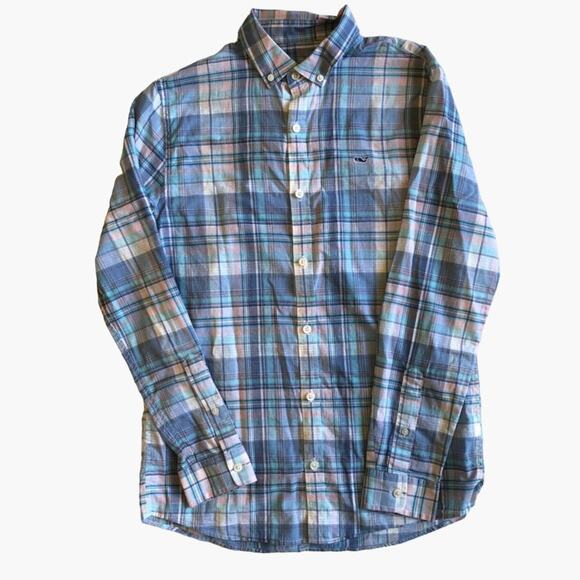 Vineyard Vines Size 7 Plaid Top - light colors and lightweight, perfect for spri - Picture 1 of 6